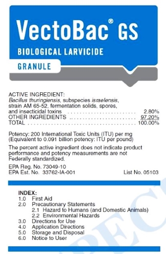 VectoBac GS label